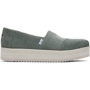 TOMS - Womens Alp Midform Espadrille, size 8.5 US womens, color green.